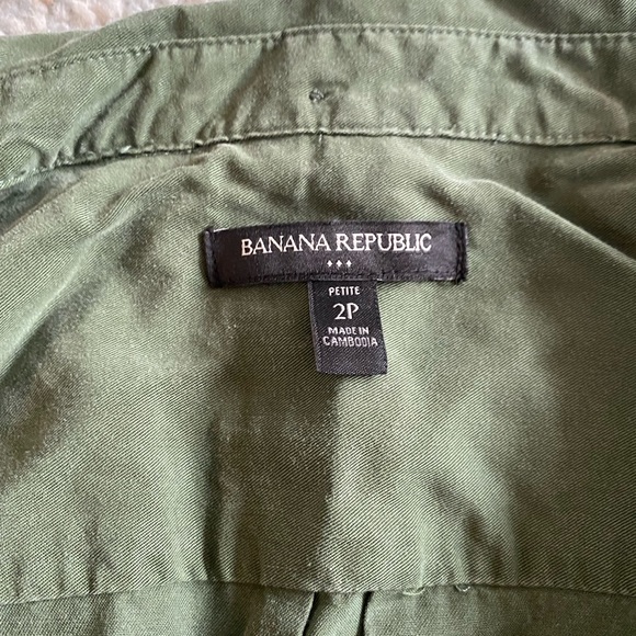 Banana Republic Army Green Button Down Dress 2P - Picture 9 of 16
